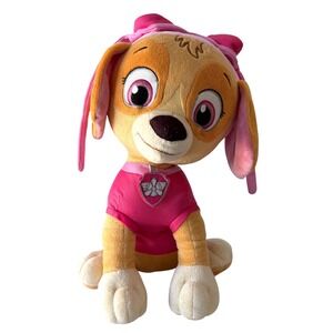 Paw Patrol 15 Inch Skye Plush Stuffed Animal Toy Pink Aviator Outfit Pup Dog